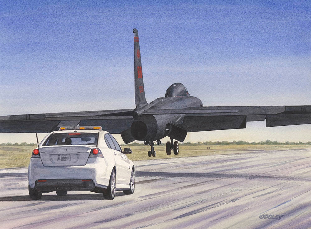 U-2 Chase Car Landing